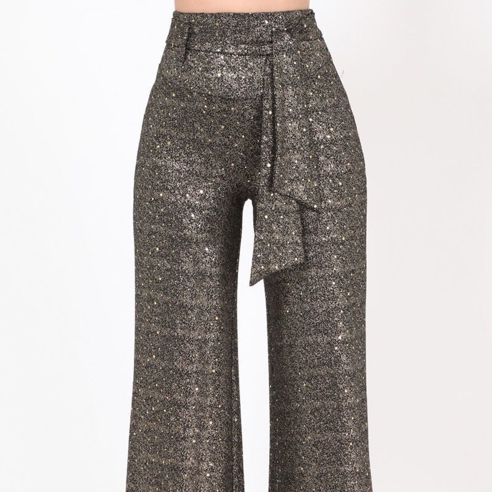 Shiny Paillette Pants